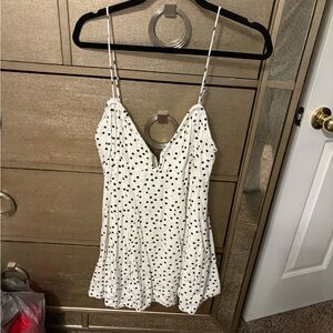 Free People White Polka Dot Dress